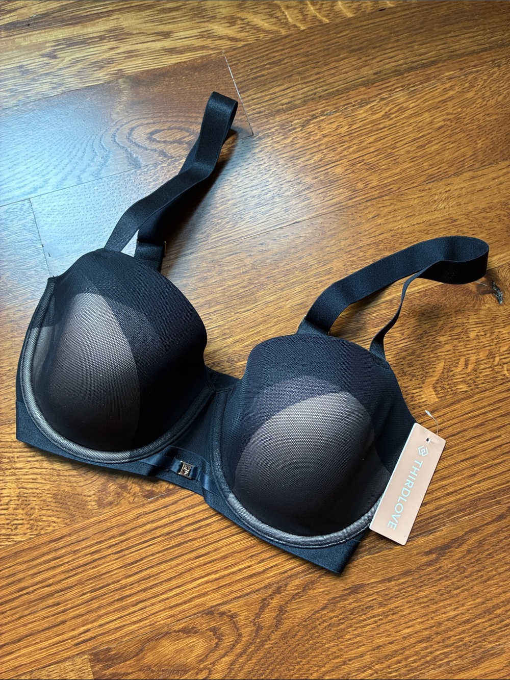 ThirdLove ombré mesh Demi black underwire bra